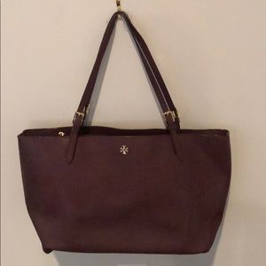 Tory Burch large tote in maroon